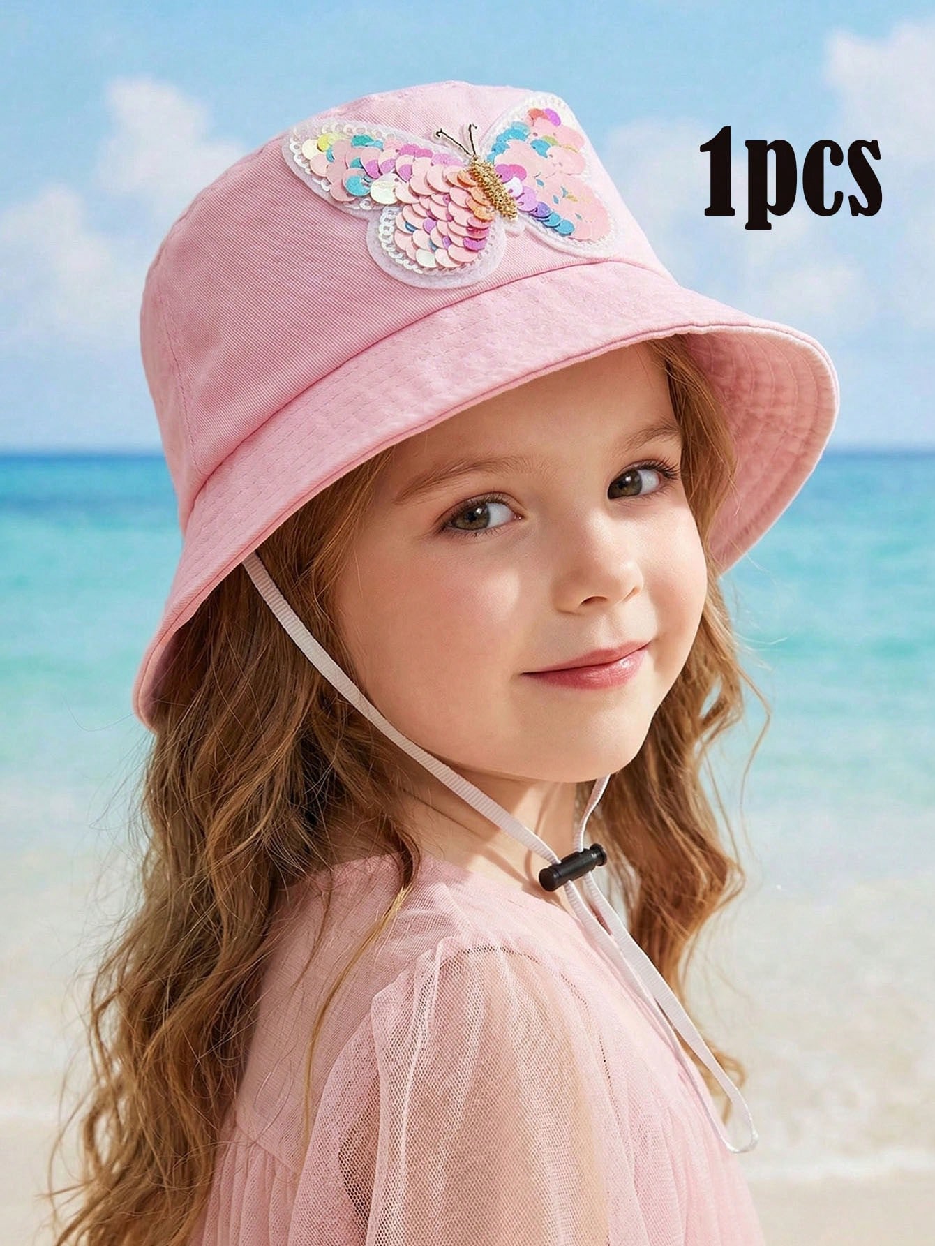 1pcs 3-8Y Girls Sequined Butte - Fishing Hat ulasan dan harga