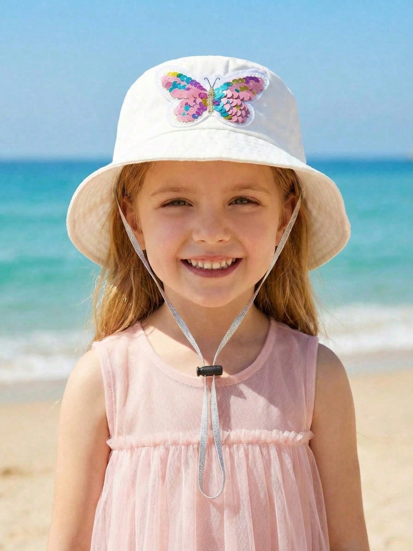 1pcs 3-8Y Girls Sequined Butte - Fishing Hat ulasan dan harga