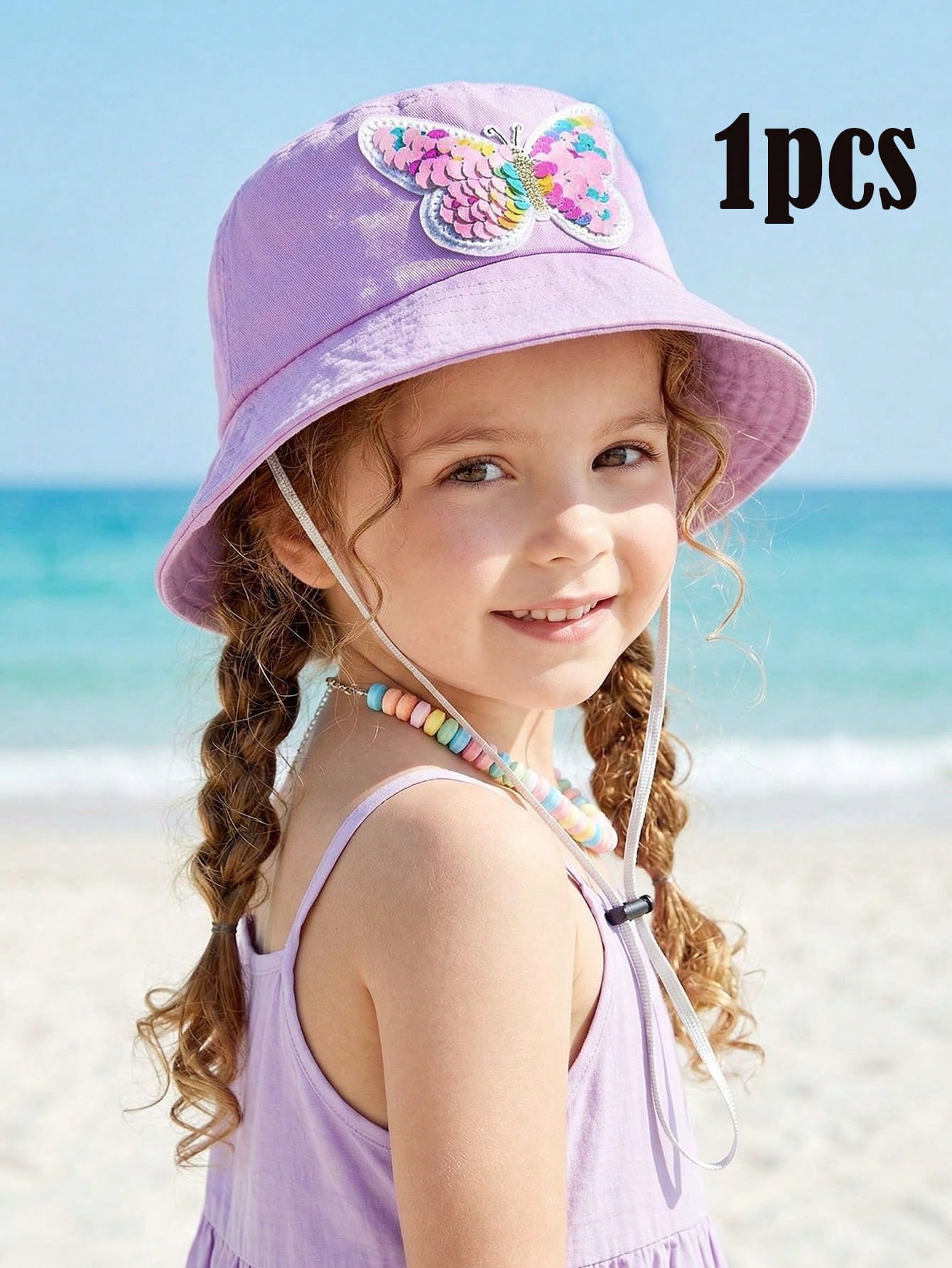 1pcs 3-8Y Girls Sequined Butte - Fishing Hat ulasan dan harga