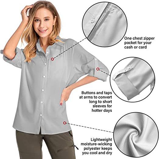 Women's Long Sleeve Sun Protec - Fishing Shirt Uv Protection ulasan dan harga
