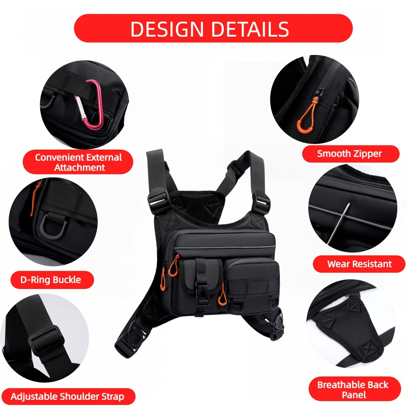 Men's Tactical Chest Bag, Runn - Fishing Vest ulasan dan harga