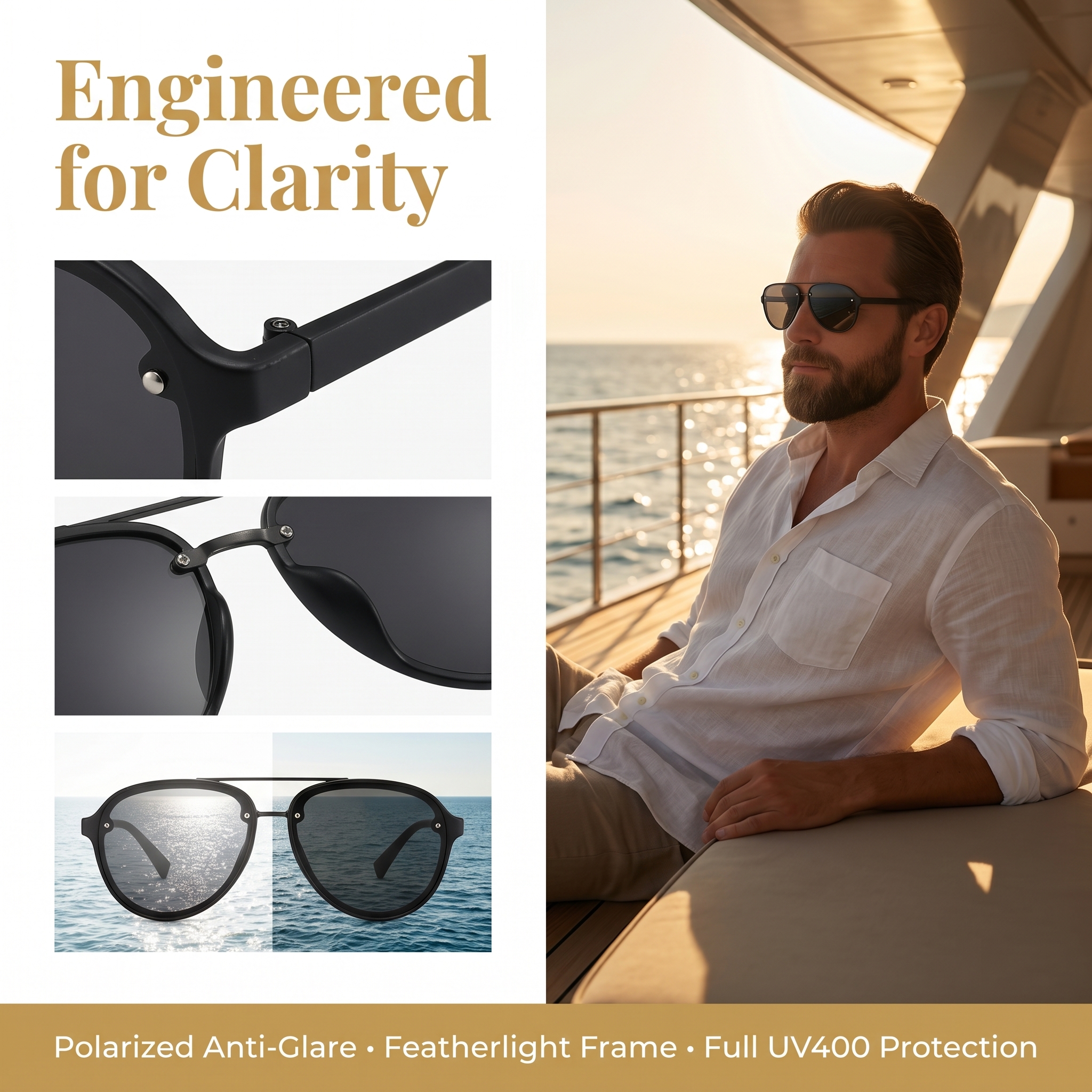 CHALK Polarized Men's Sunglass - Fishing Sunglasses Polarized ulasan dan harga
