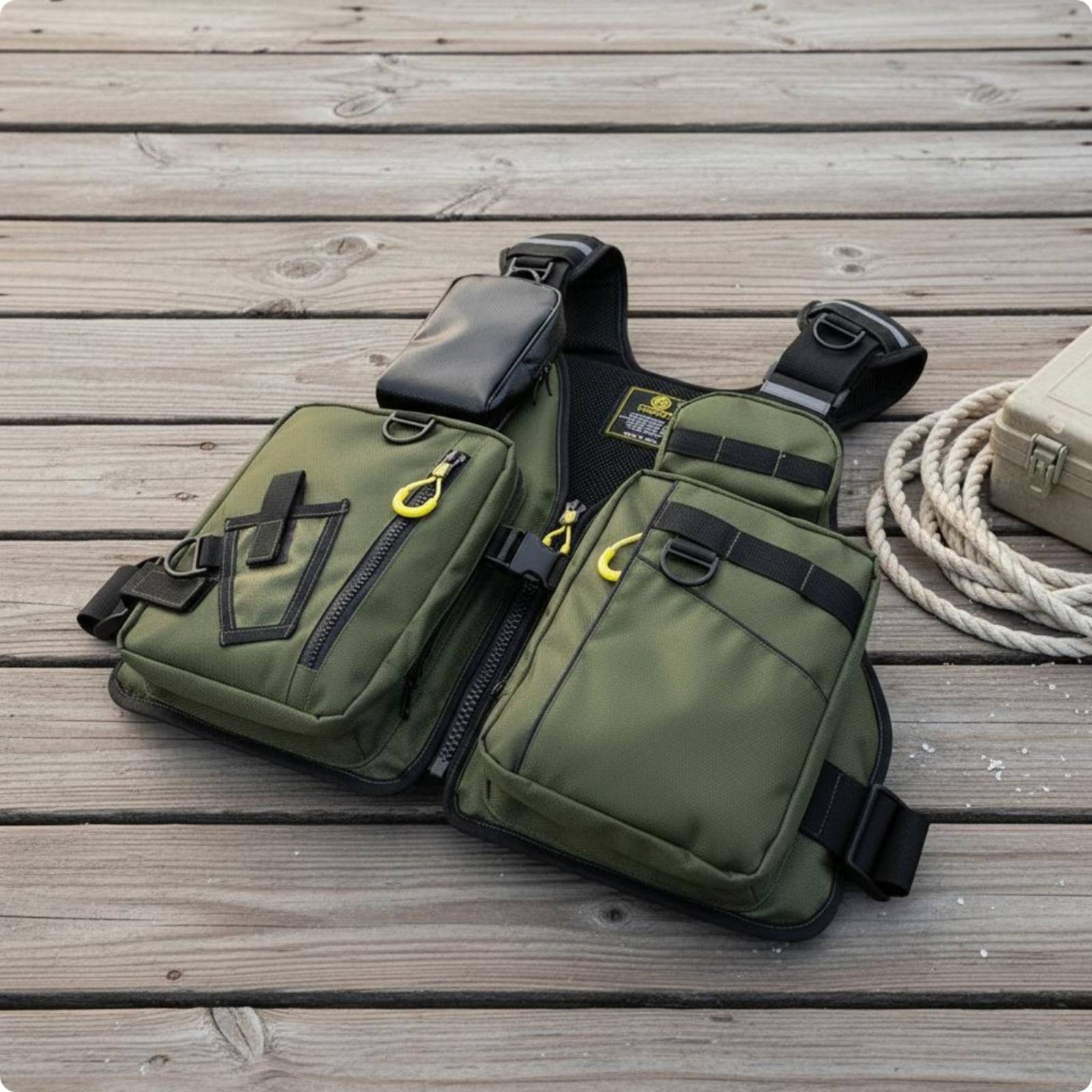 Fishing Life Vest Multiple Poc - Fishing Vest ulasan dan harga