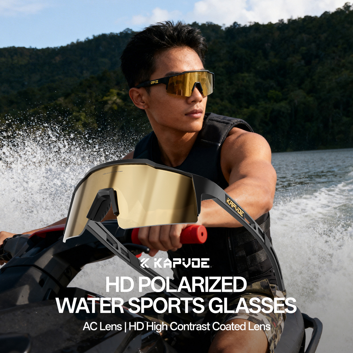 KAPVOE UV400 Anti-glare Surfin - Fishing Sunglasses Polarized ulasan dan harga