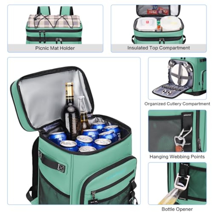Large Waterproof Insulated Coo - Fishing Backpack ulasan dan harga