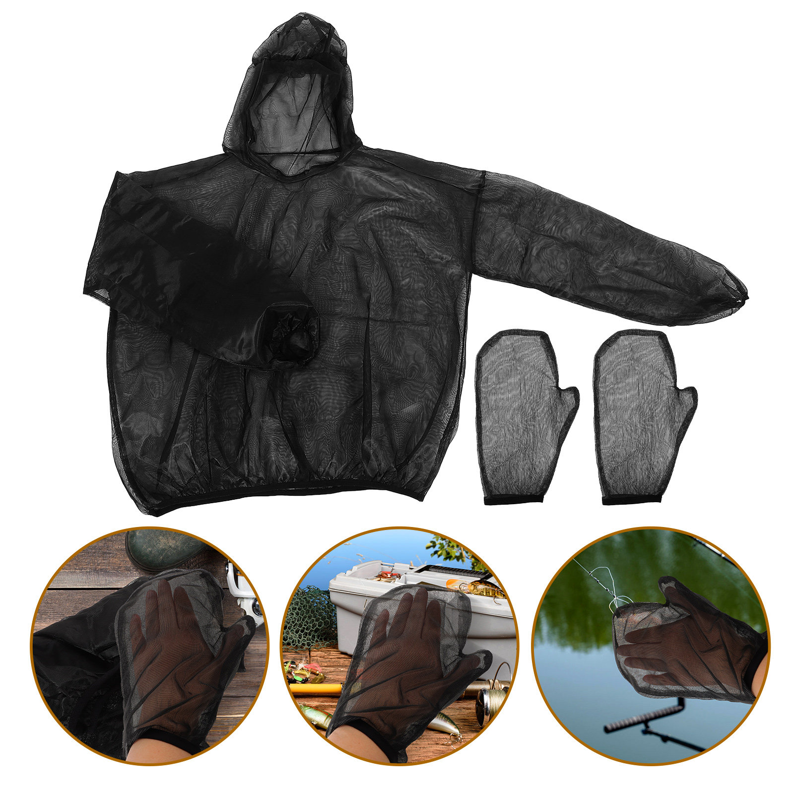 1Set Mosquito Proof Clothing G - Fishing Gloves ulasan dan harga