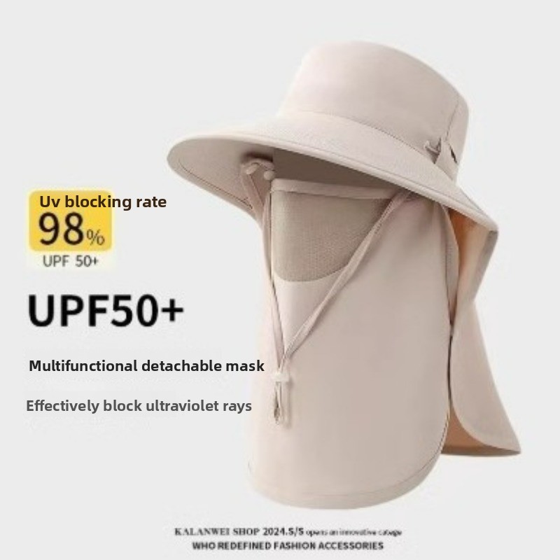 Summer Sun Hats with Face Mask - Fishing Mask Sun Protection ulasan dan harga