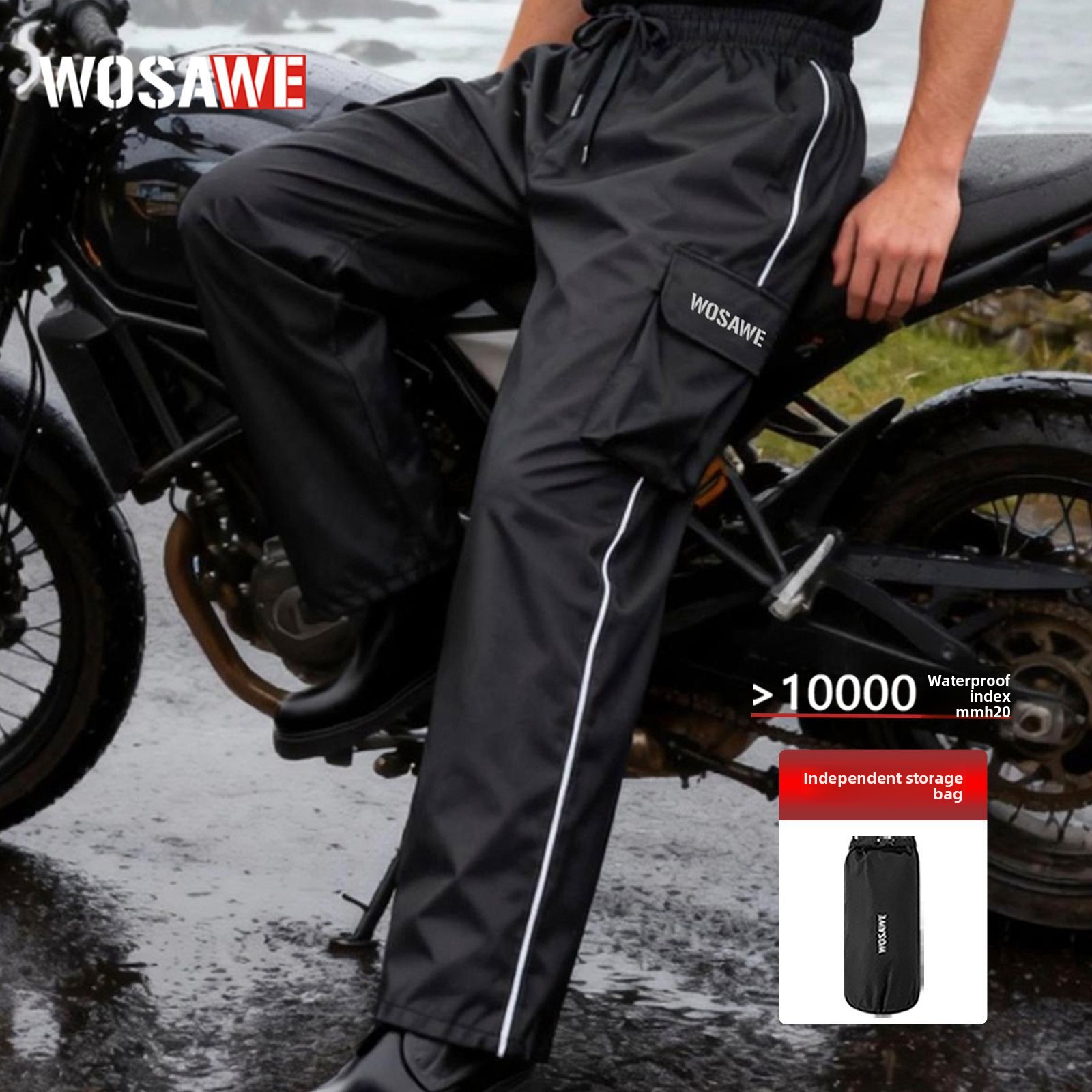 WOSAWE Motorcycle Rain Pants R - Fishing Rain Suit ulasan dan harga