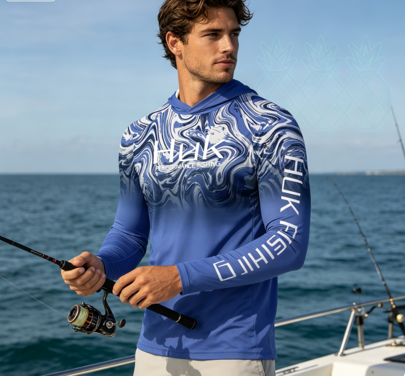 HUK Long Sleeve Fishing Shirts - Fishing Shirt Uv Protection ulasan dan harga