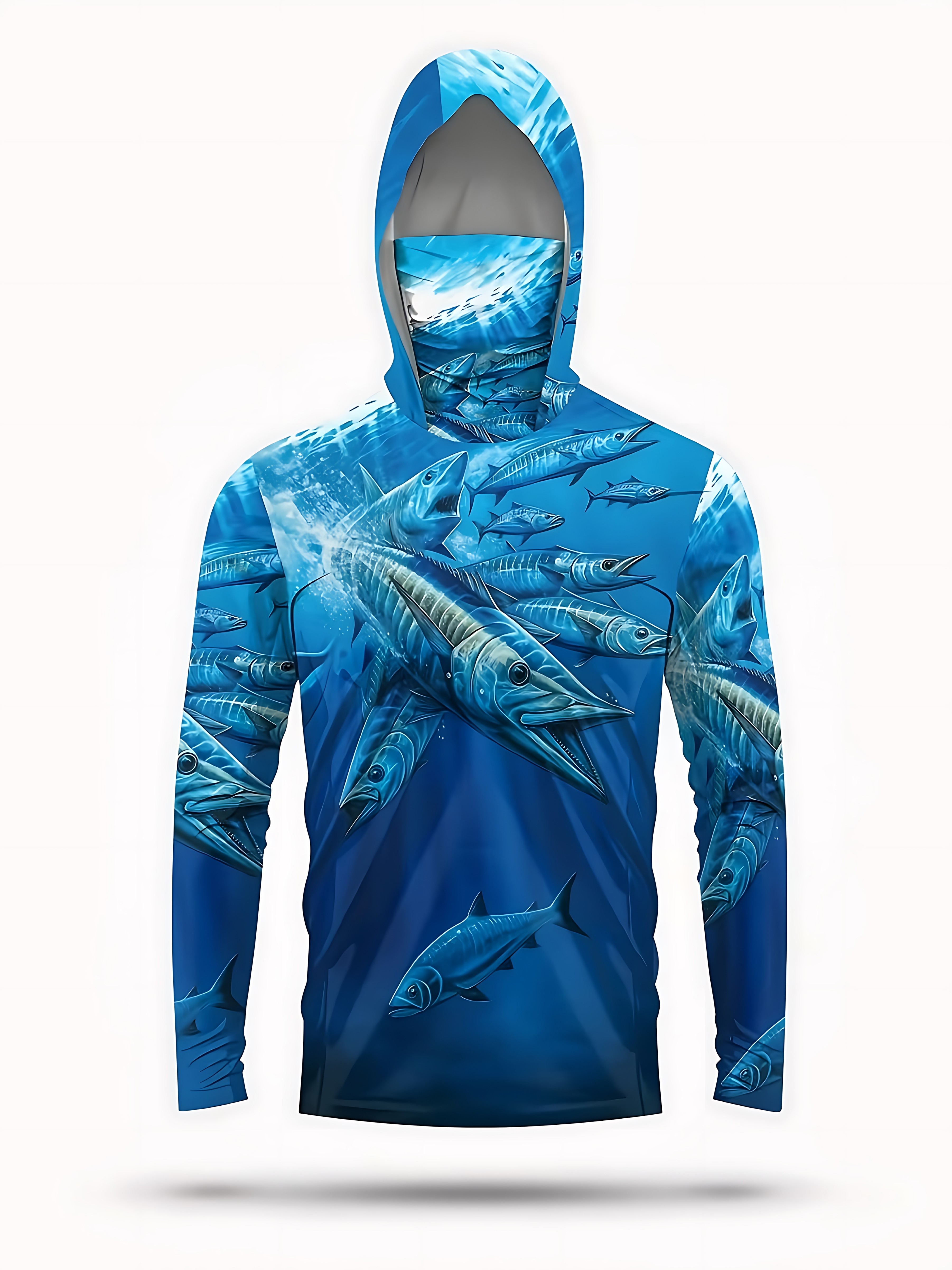 Fishing Shirt Hooded Men Fishi - Fishing Hoodie ulasan dan harga