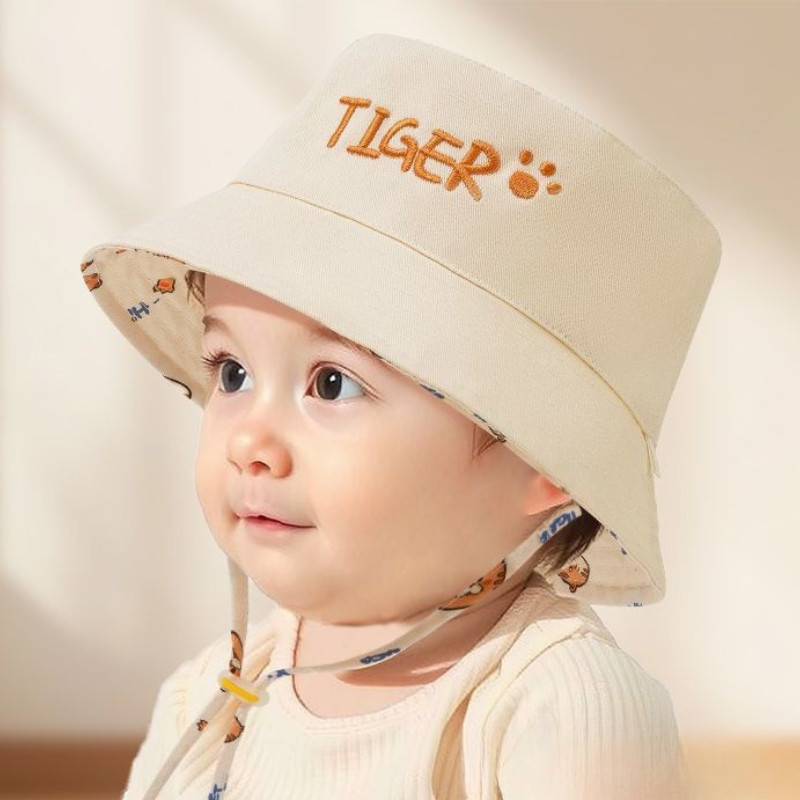 Letter Embroidered Baby Bucket - Fishing Hat ulasan dan harga