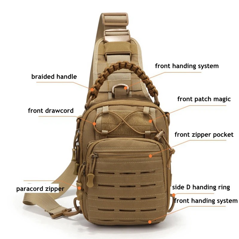 Men's Outdoor Chest Bag Tactic - Fishing Backpack ulasan dan harga