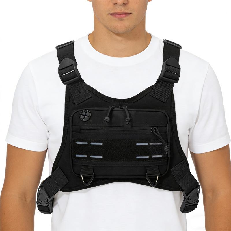 Tactical Front Chest Rig Bag V - Fishing Vest ulasan dan harga