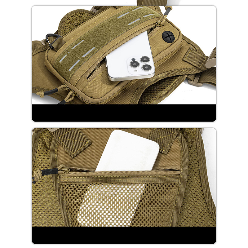 Tactical Front Chest Rig Bag V - Fishing Vest ulasan dan harga