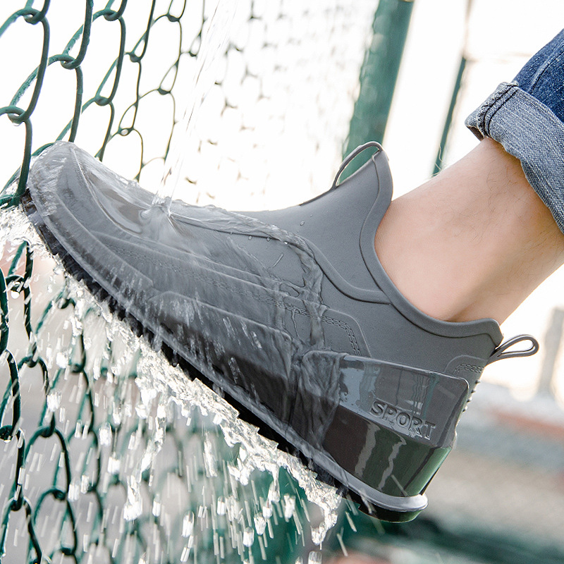 Summer men's short tube rain b - Fishing Boots ulasan dan harga