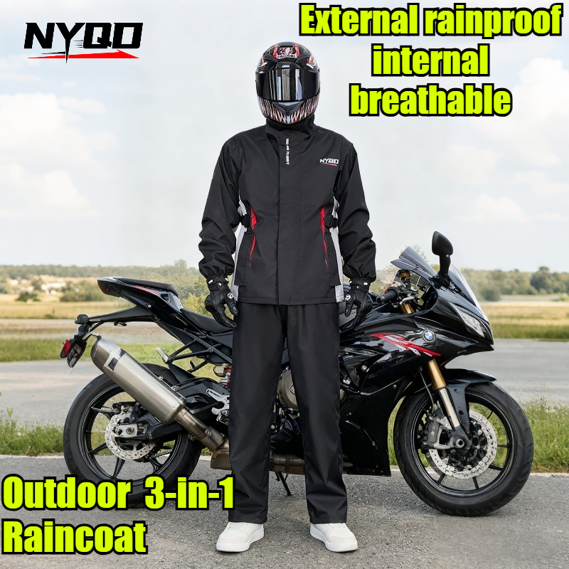 Motorcycle Raincoat Suit Men U - Fishing Jacket Waterproof ulasan dan harga
