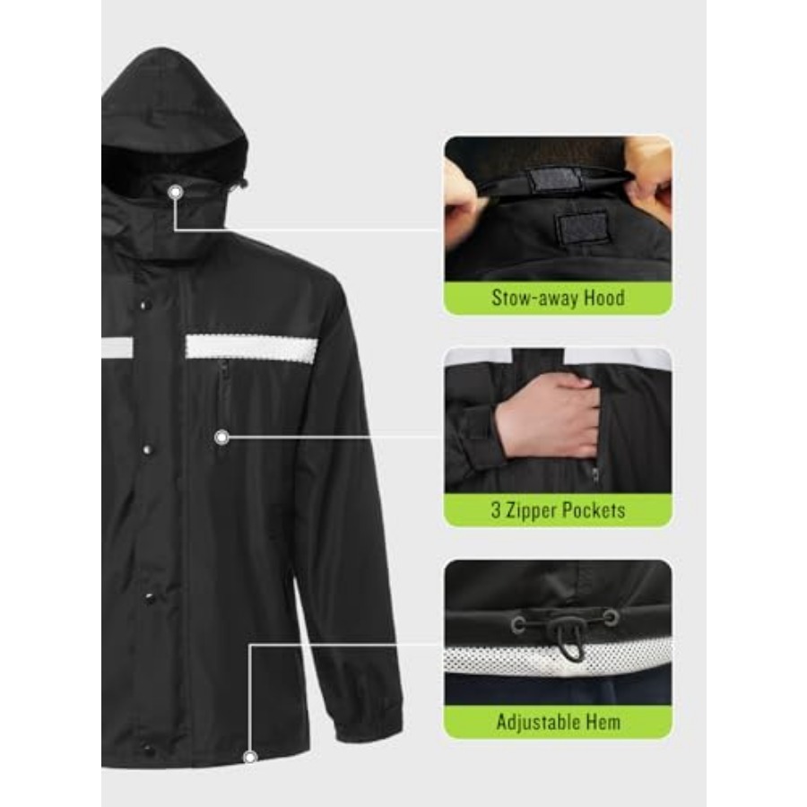Men's Rain Suit High Visibilit - Fishing Rain Suit ulasan dan harga