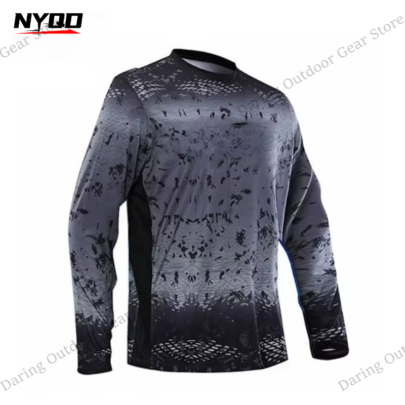 Men's Long Sleeve UPF 50+ Fish - Fishing Shirt Uv Protection ulasan dan harga