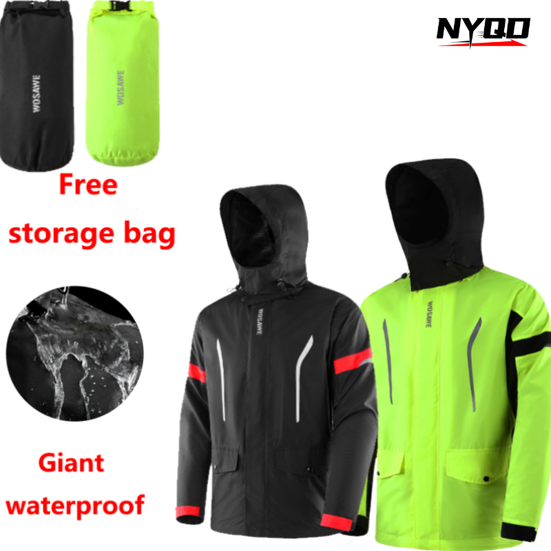 WOSAWE Motorcycle Raincoat Wat - Fishing Rain Suit ulasan dan harga