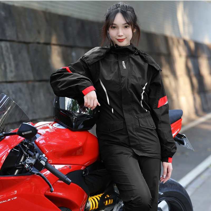 WOSAWE Motorcycle Raincoat Wat - Fishing Rain Suit ulasan dan harga