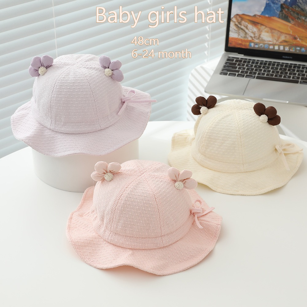 Baby Girls Sun Hat 48cm 6-24 M - Fishing Hat ulasan dan harga
