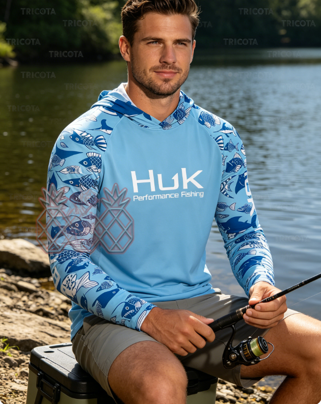 HUK Performance Fishing Shirts - Fishing Shirt Uv Protection ulasan dan harga