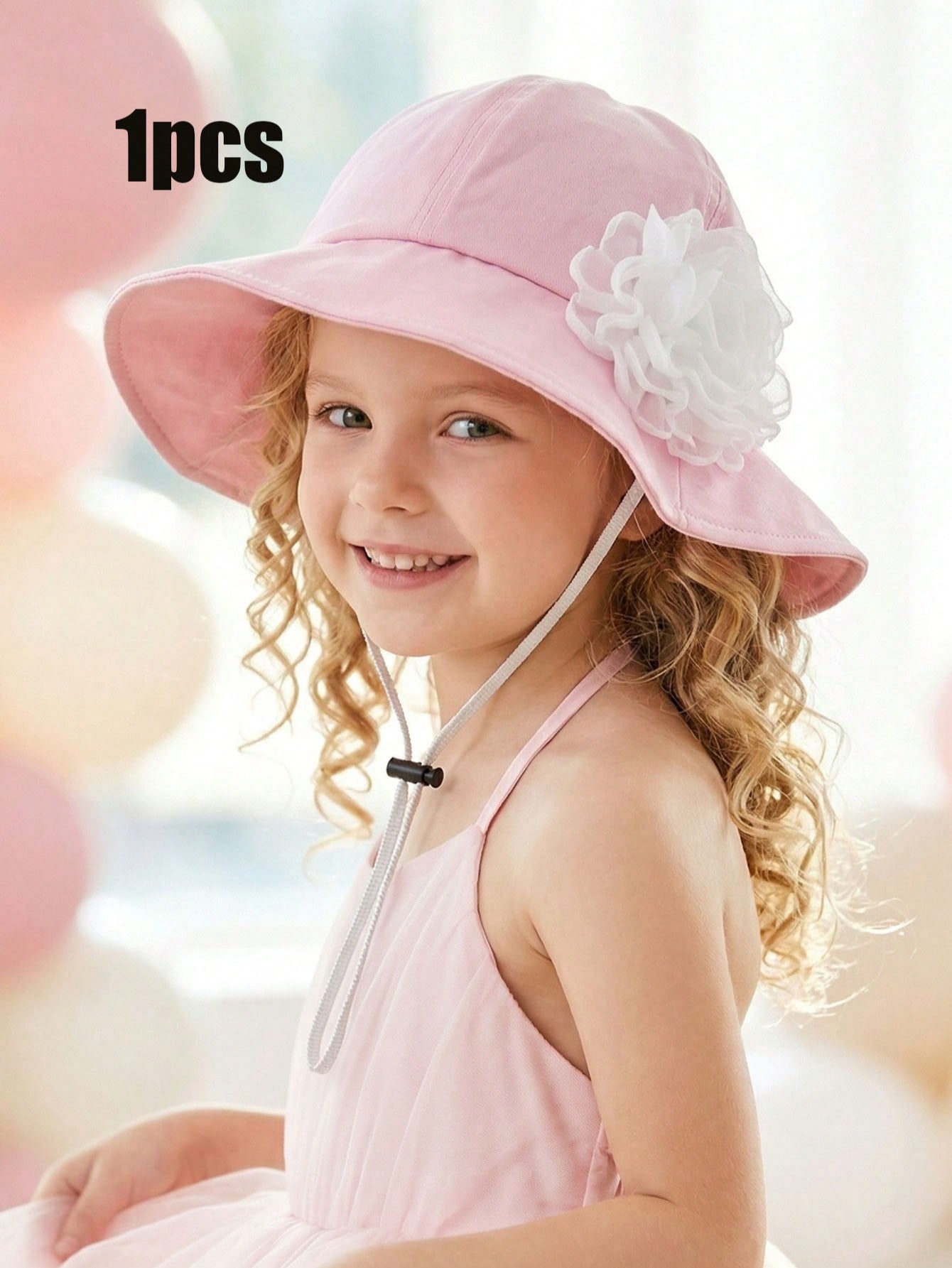 1Pc 3-8Y Girls White Big Flowe - Fishing Hat ulasan dan harga