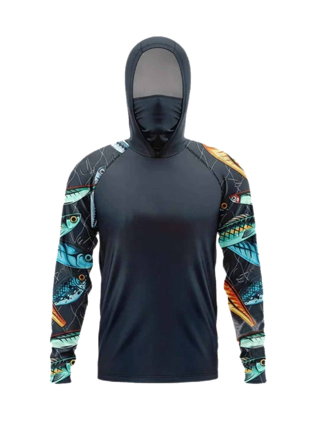 New outdoor fishing shirt, sun - Fishing Mask Sun Protection ulasan dan harga