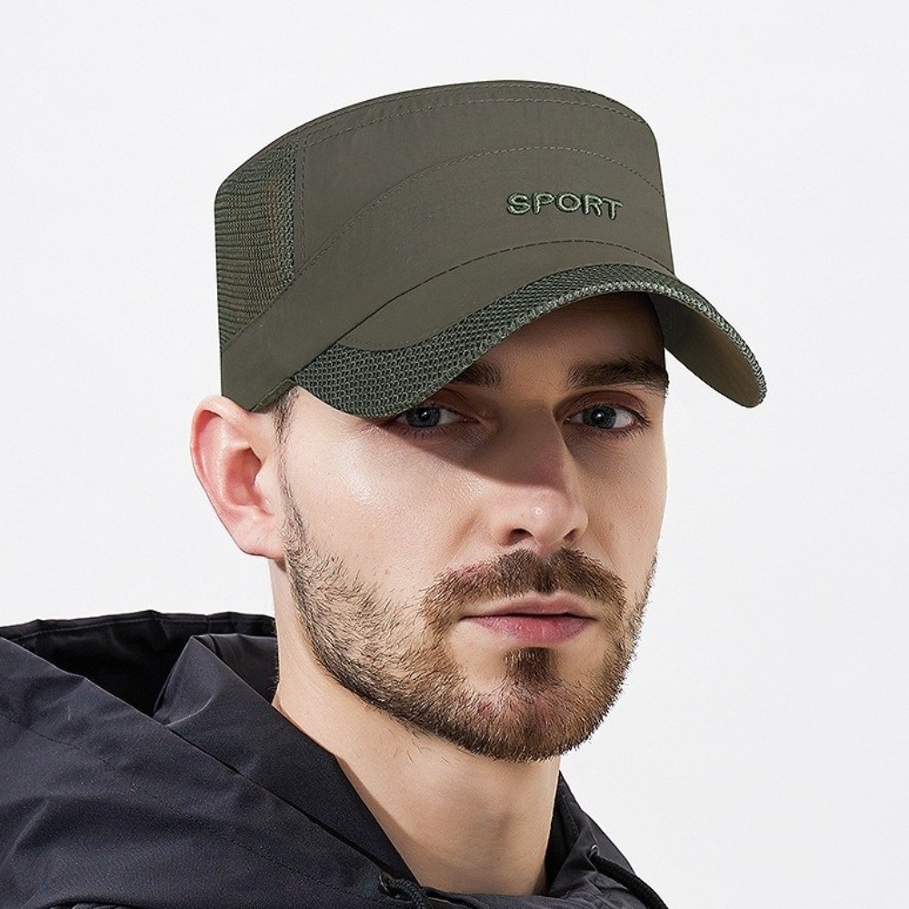Cool Adjustable Flat Top Cap B - Fishing Hat ulasan dan harga