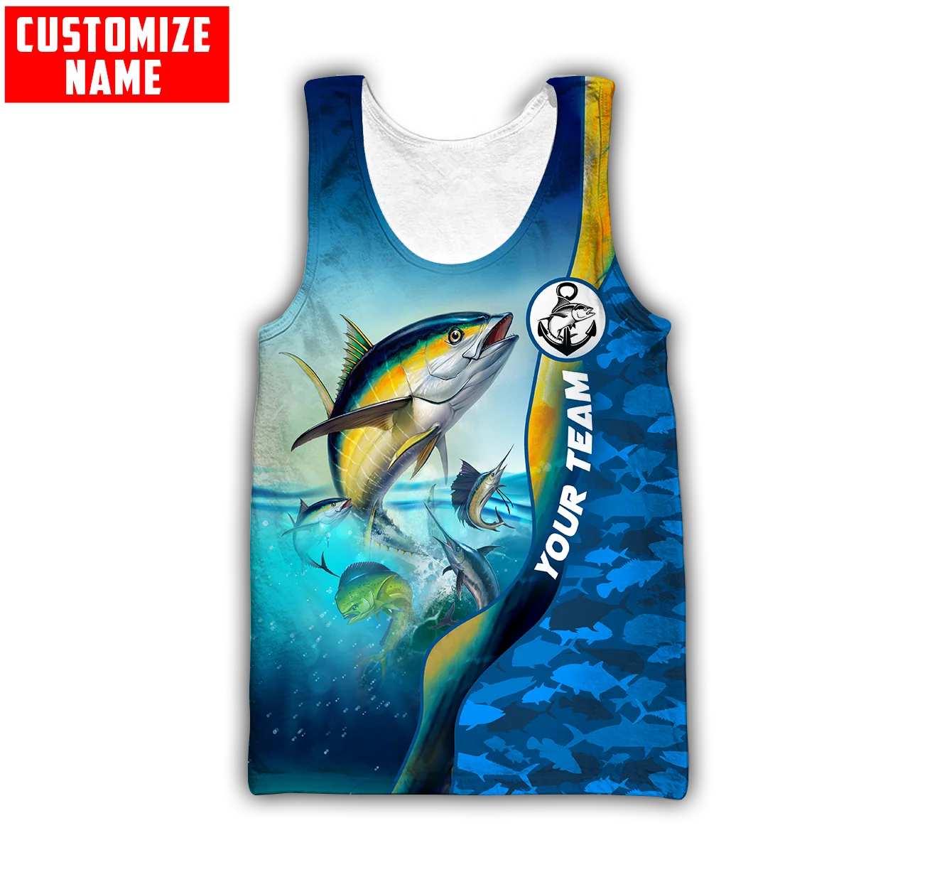 Custom name Mahi mahi fishing  - Fishing Vest ulasan dan harga