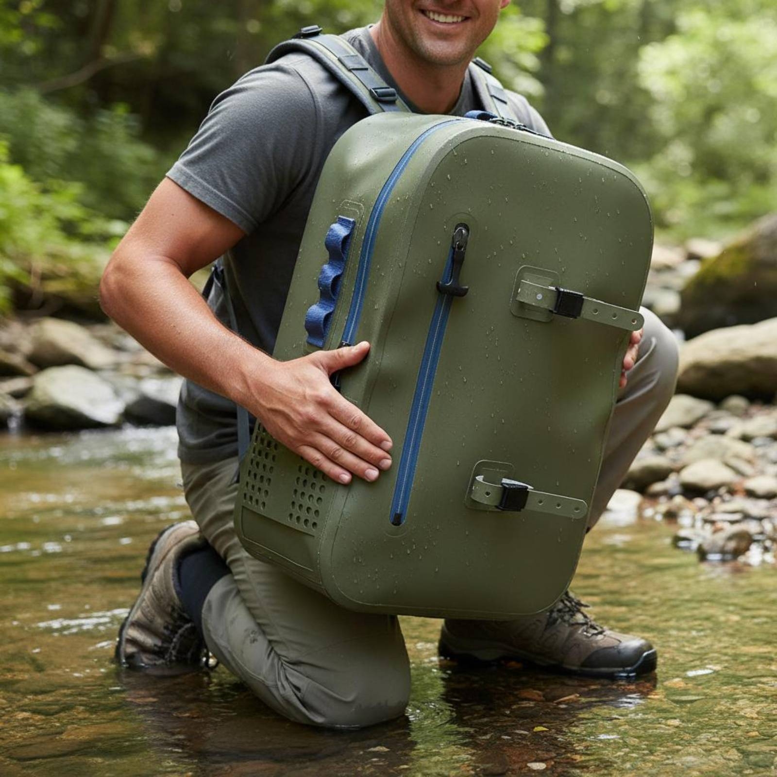 Rod Holder Backpack Breathable - Fishing Backpack ulasan dan harga