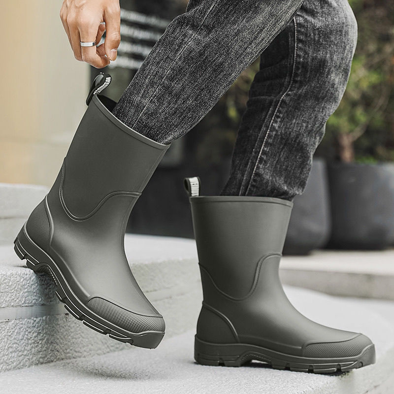 Unisex Rain Boots Fashion Mid- - Fishing Boots ulasan dan harga