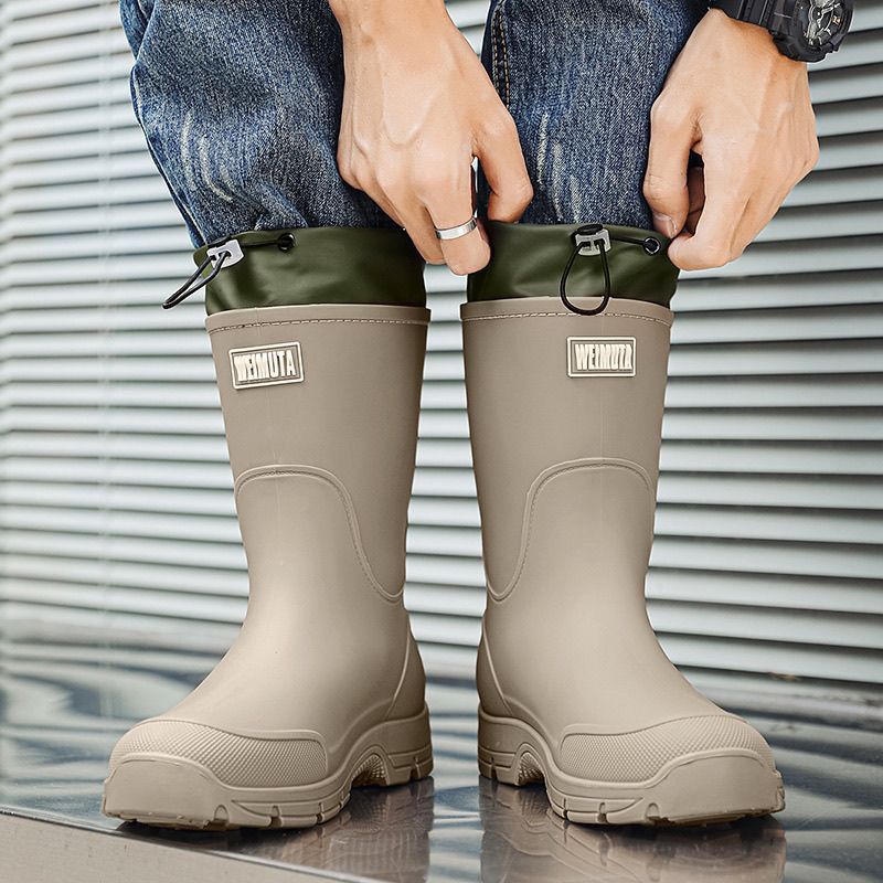 Unisex Rain Boots Fashion Mid- - Fishing Boots ulasan dan harga