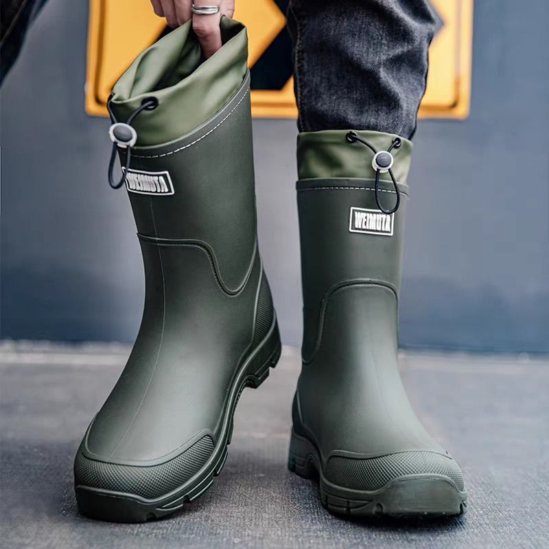 Unisex Rain Boots Fashion Mid- - Fishing Boots ulasan dan harga