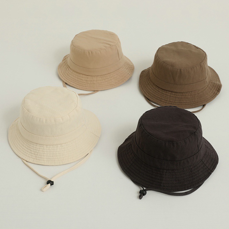 Solid Color Kids Bucket Hat Fa - Fishing Hat ulasan dan harga