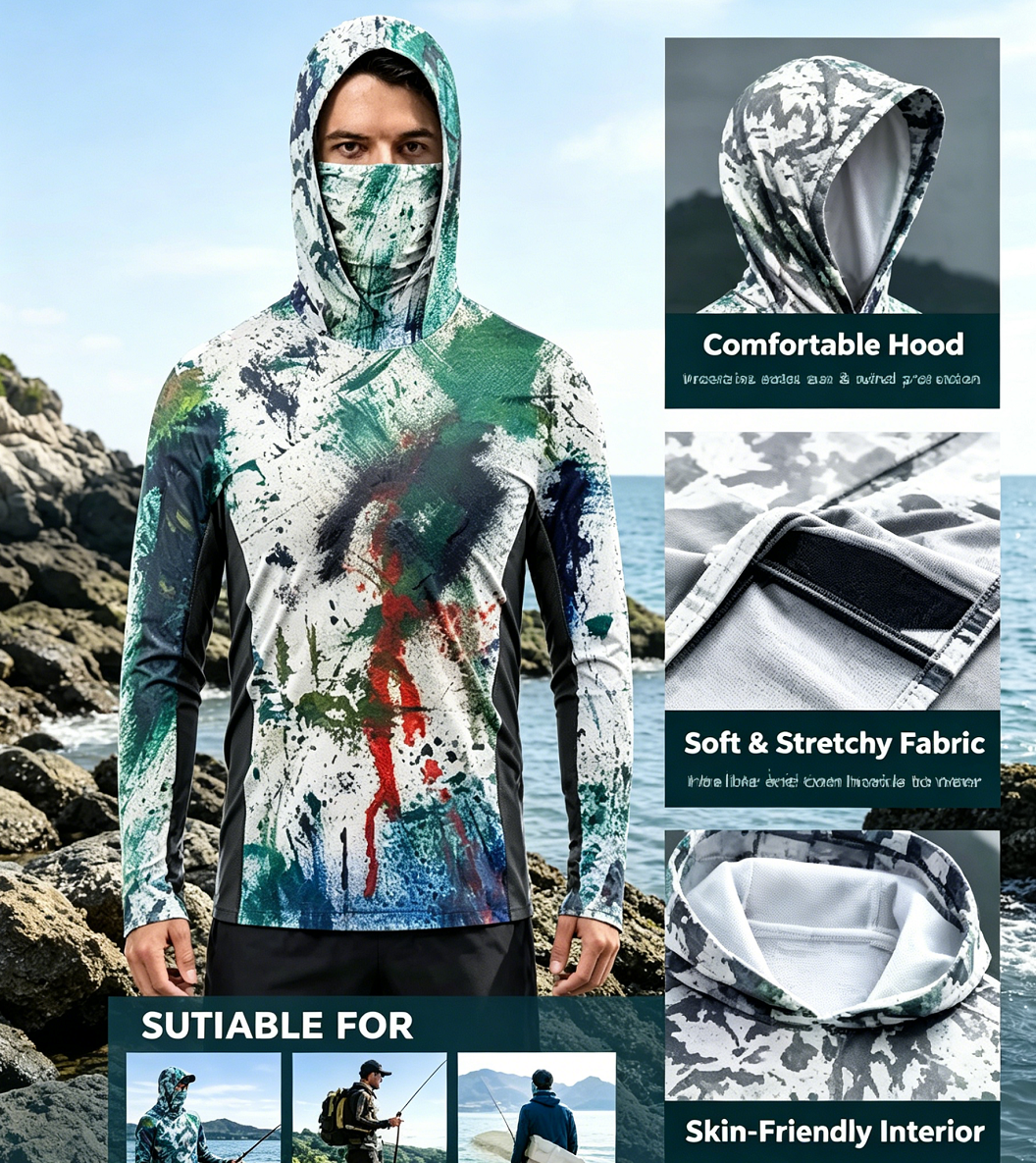 Fishing Clothing Men's Long Sl - Fishing Shirt Uv Protection ulasan dan harga