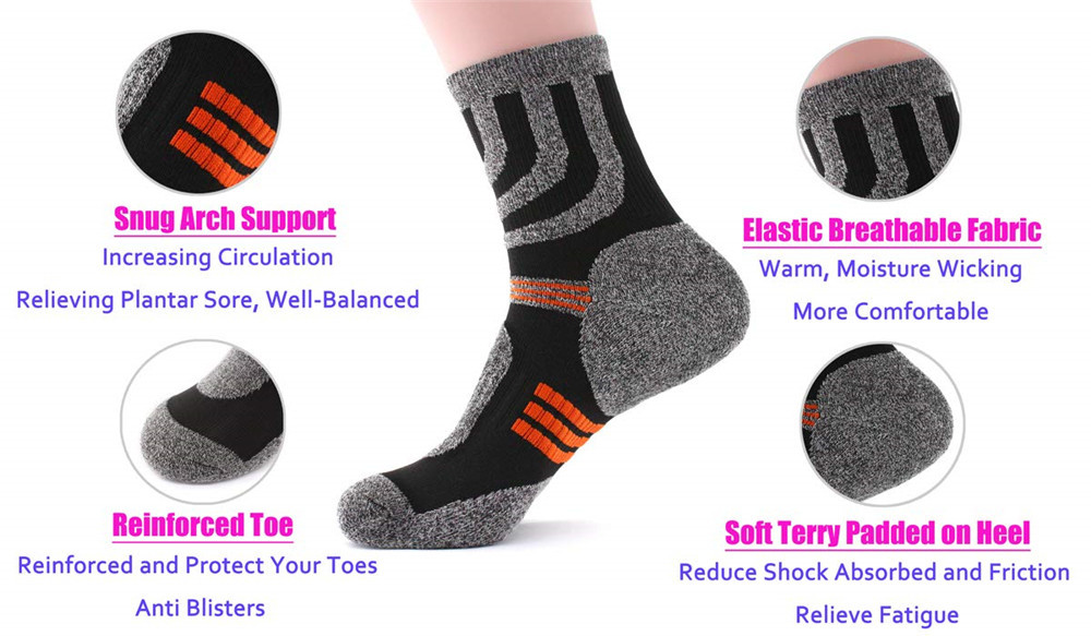 5 Pairs Socks Men Anti Blister - Fishing Socks ulasan dan harga