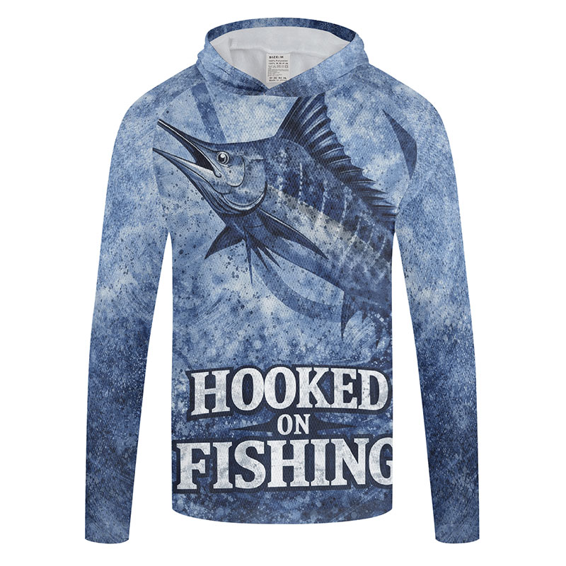 Fishing Shirt Hooded Men Quick - Fishing Hoodie ulasan dan harga