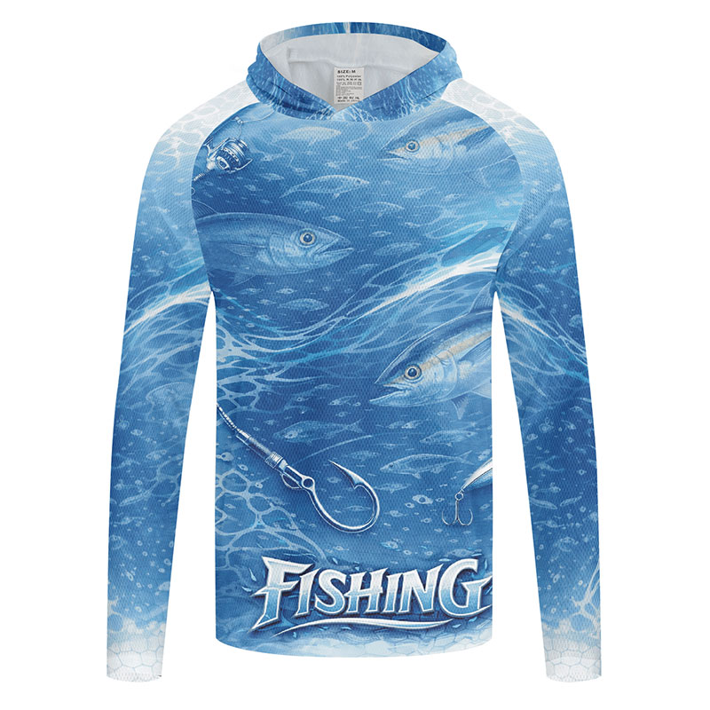 Fishing Shirt Hooded Men Quick - Fishing Hoodie ulasan dan harga
