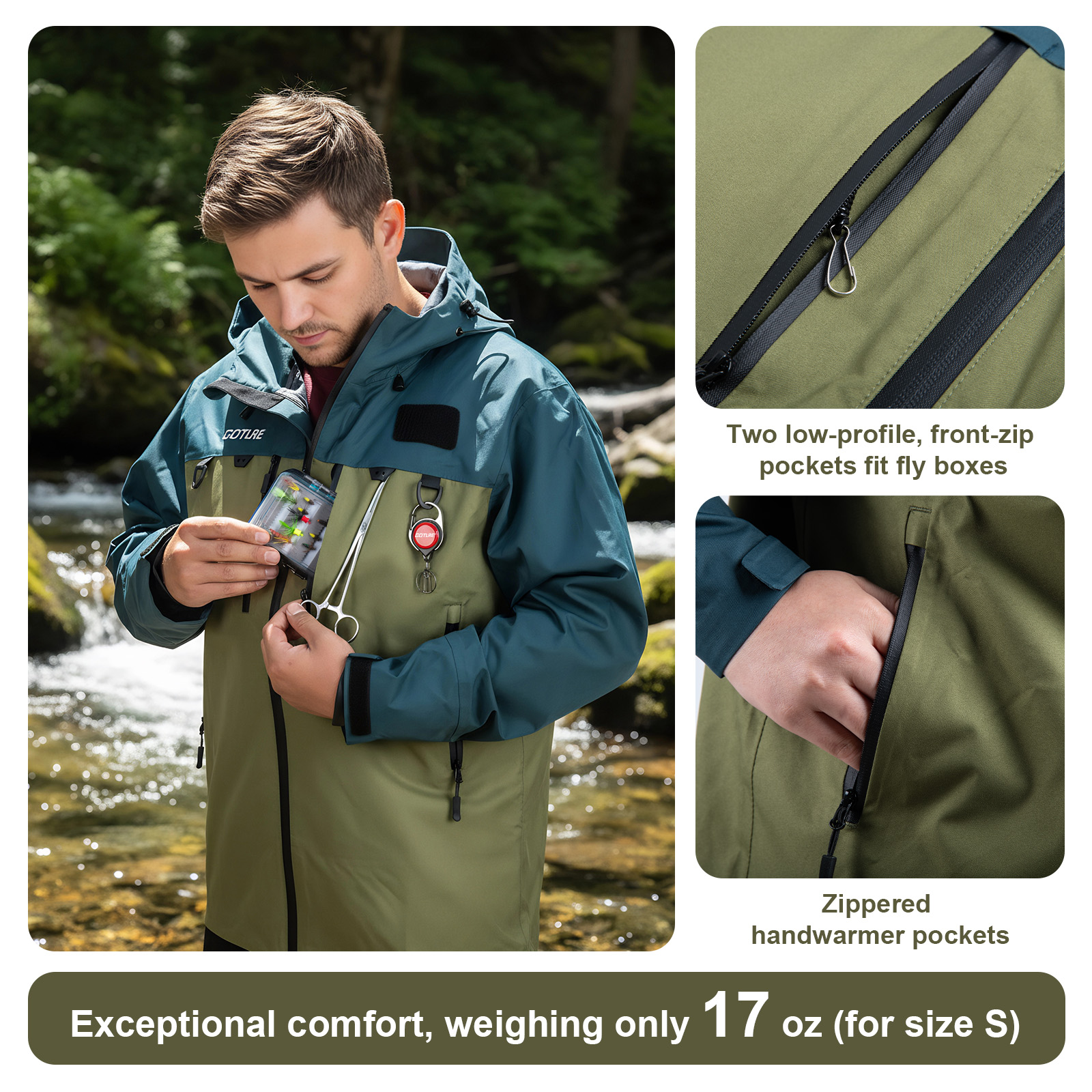Goture Fishing Wading Jackets  - Fishing Jacket Waterproof ulasan dan harga