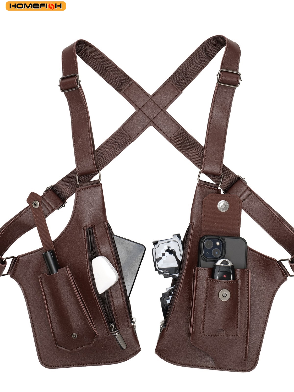 HOMEFISH Double Shoulder Strap - Fishing Belt ulasan dan harga